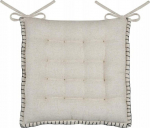 Quilted chair cushion, tie, ALINE, 38 x 38 cm