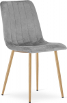 Leobert LAVA gray velvet upholstered chair for dining room, kitchen, living room