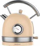 Cecotec Kettle | ThermoSense 420 Vintage | 2200 W | Electric | 1.8 L | Stainless steel | 360&deg; rotational base | Light Beige