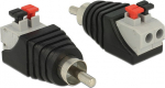 DELOCK Adapter Terminalblock 2Pin -> Cinch Plug pushbutton