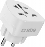 Adapter traveler SBS Shucko/EU - universal - white