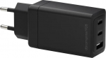 D. Bramante dbramante1928 recharge - power adapter - 65 Watt - 3 output contacts (2 x USB-C, USB) - svart