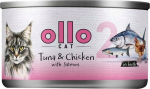 Ollo Tuna & Chicken with Salmon in Broth Nr 2 70g