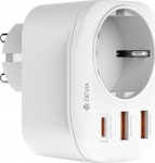 Devia Power socket PD charger 20W USB-C 2x USB 3A