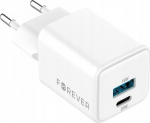 Forever Charger GaN PD QC TC-08-20AC 1x USB-C 1x USB 20W White