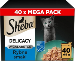 SHEBA Delicacy Fish Flavours in Jelly &ndash; wet cat food &ndash; 40&times;85g