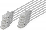 Digitus CAT6 U/UTP SLIM PA 10X2M GREY, 10X 2M LSZH AWG 32/7 GREY