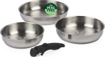 Russell Hobbs RH04033 Stainless Steel 4-Piece Smart Clip Fry Pan Set