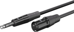 Wentronic Goobay XLR til 6.35 mm Jack kabel 10 m Sort