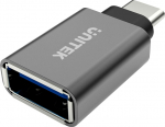 Unitek USB-C szary - adapter Unitek USB 3.0 - USB-C F/M aluminium