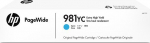 HP 981YC Cyan Contract PageWide Crtg, Original, Ink on Pigmentbasis, Cyan, HP, HP PageWide Enterprise Color 556/586, Inkjet Printer