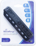 MediaRange USB-HUB 7-Port USB 2.0 externally black