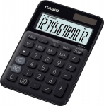Lauakalkulaator Casio MS-20UC-Black - 12 kohaline, tava- ja p&auml;ikesepatarei, 110gr, 23x106x150mm, Casio loogika