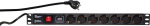Logilink power strip 19" 7fach with An/Off switch