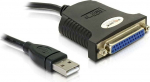 DELOCK USB1.1 Kabel A -> D-Sub25 St/Bu 0.80m sw