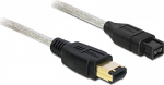 DELOCK FireWire-Kabel FW400 6Pin -> FW800 9Pin St/St 1.00m