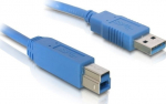 DELOCK USB3.0 Kabel A -> B St/St 3.00m blue