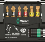 Wera Tools Wera tool set BIT SET W BIT-CHECK 7 DIAMOND 1 SB, NA BLISTERS, 7 CZ