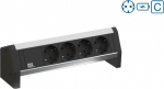 Bachmann DESK 1 - Steckdosenleiste - Wechselstrom 250 V - Eingabe, Eingang GST18i3 - output terminals: 2 (2 x USB, 2 x CEE 7/3)