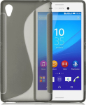 Muu Kaitse&uuml;mbris Sony Xperia M4 Aqua / M4 Aqua Dual, kummist, S-disain, tume l&auml;bipaistev