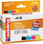 EDDING EDD-415 - Ink on Pigmentbasis - Schwarz - Cyan - magenta - Gelb - Epson - Multi pack - Epson Office B42WD / BX305F / BX320FW / BX525WD / BX535WD / BX625FWD / BX630FWD / BX635FWD /... - Inkjet Printer