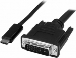 Kabel USB MicroConnect USB-C - DVI-D 1.8 m Czarny (USB3.1CDVI18B)