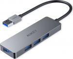 AUKEY CB-H36 aluminum HUB USB-A | Ultra Slim | 4w1 | 4xUSB 3.0 | 5Gbps