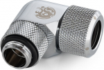 Bitspower Advanced Adapter 90 Grad G1/4 Zoll AG auf 12mm AD Hardtube - drehbar, silber