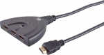 ShiverPeaks SP05-02001 - 0.5 m - HDMI Typ A (Standard) - 3 x HDMI - 3D - 18 Gbit/s - Schwarz
