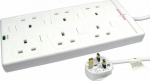 MicroConnect 6-way UK Socket 2M White