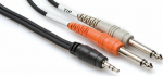 Hosa Technology Kabel Hosa Jack 3.5mm - Jack 6.3mm x2 0.91m czarny (CMP-153)