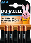 Patareid Duracell Optimum AA LR6 1.5V Alkaline, 1 pakk (pakis 4tk)