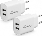 MediaRange Ladeger&auml;t 12W 2-Port 2x USB-A, wei&szlig;