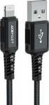 Kabel USB Acefast USB-A - Lightning 1.8 m Czarny (6974316281313)