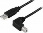 MicroConnect USB-A 2.0 to a USB-B 90, degrees angled 10m M-M USB B