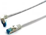 Equip Cat.6A S/Ftp Patch Cable, Angled To Straight Plug