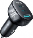 Joyroom JR-CCD04 Car Charger with Digital Display C+C+U 30W / black