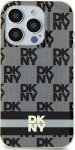 DKNY DKHMN61HCPTSK iPhone 11 / Xr 6.1'' czarny/black hardcase IML Checkered Mono Pattern & Printed Stripes MagSafe