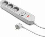 Plastrol Power Strip Plastrol Filter W-00016 power strip with surge protection system, three sockets, switch grey