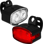 Vayox VA0155 - Set of bicycle lights front 2*LED + back 12*LED