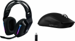 Headphones Logitech G733 Lightspeed Czarne (981-000864) + G PRO X SuperLight 2 (910-006630)