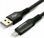 Kabel USB Usams USB-A - Lightning 1 m Czarny (CBB-1IBL)
