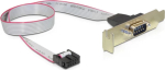 DELOCK Slotblech 1x D-Sub9 Low Profile