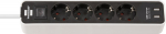 Brennenstuhl Power strip Ecolor 4x wei&szlig;/schwarz