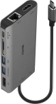 Lindy DST-Mini XT, USB-C Laptop Docking Station, Supports 2 Displays, 1x 4K / 2x Full HD, HDMI, DP, 2x USB-A 3.2 5Gbps, 1x USB-C