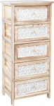 Chest of drawers KASEKE with 5 storage units 40x29x90cm, natural
