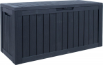 Storage box BOMM 117.5x47.5xH59cm/300L, black plastic