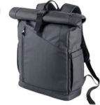 TROIKA Roll Top Rucksack TROIKA BLACK ROLL TOP