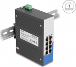 Delock Switch - industrial - 8 x 10/100/1000