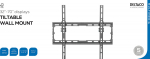 DELTACO ARM-521-B | Wallmount 32"-70" | VESA | Max 45kg | Svart